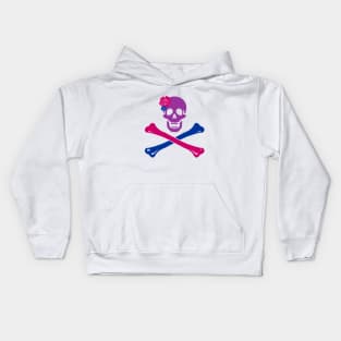 Bi Pride Skull and Crossbones Kids Hoodie